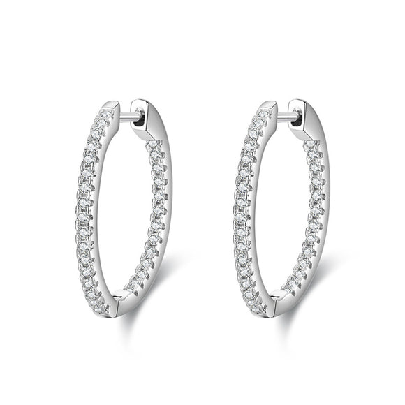 Aretes de Plata Esterlina S925 con Diamantes Incrustados - Lujo Accesible