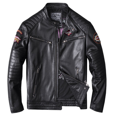 Chaqueta de Motociclista con Cuello de Pie - Abrigo Premium para Hombre - Image 5