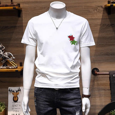 Camiseta Retro de Algodón para Hombre Talla Grande Verano - Image 4
