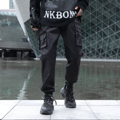 Pantalones Overol Hombre Otoño Sueltos Multibolsillos Ajuste Tobillo