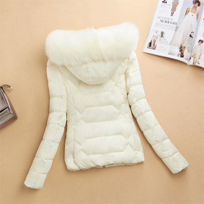Abrigo de Algodón con Cuello de Piel Sintética para Mujer - Image 6