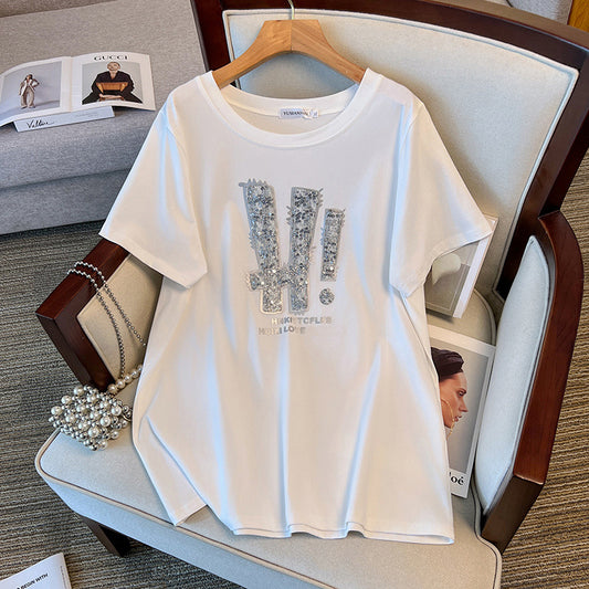 Blusa Básica Escote Redondo Talla Grande con Efecto Reductor de Manga Corta - Image 2