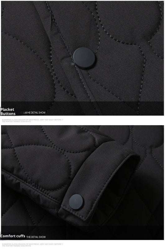 Chaqueta Acolchada de Negocios con Diseño Geométrico para Hombre - Image 10