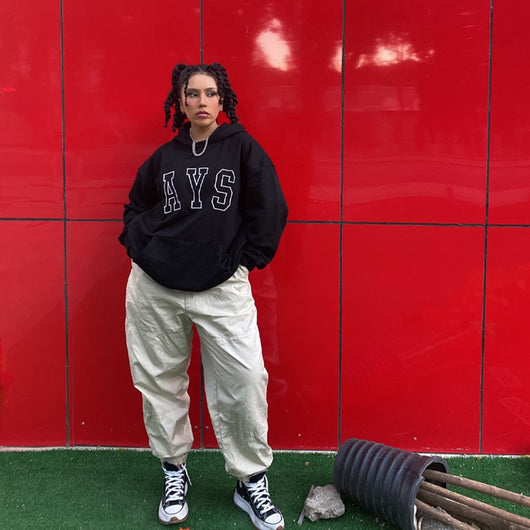 Sudadera Deportiva Retro Americana con Capucha y Bordado para Mujer