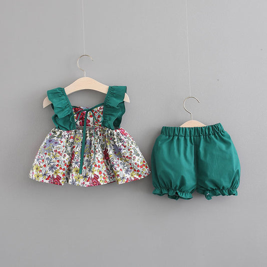 Conjunto Infantil de Dos Piezas Estilo Western para Niñas