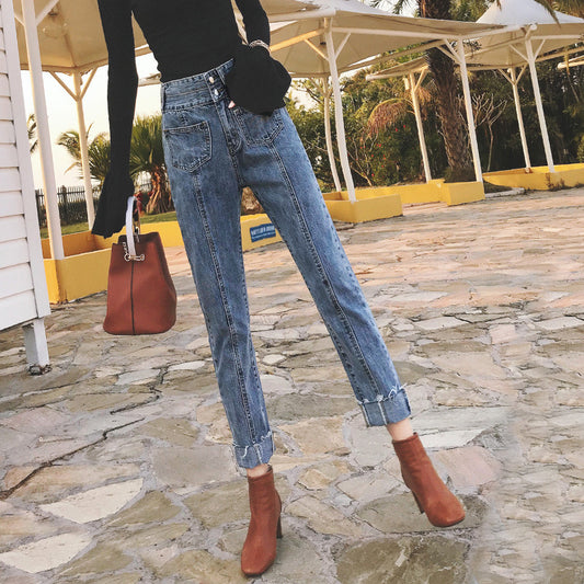 Pantalones Anchos Talle Grande Cintura Alta Capri Sueltos