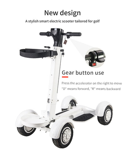 Patinete Eléctrico Plegable de 4 Ruedas para Golf y Campos - Image 5