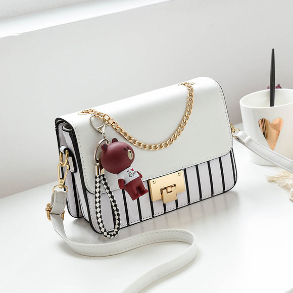 Bolso Bandolera para Mujer con Dije de Osito