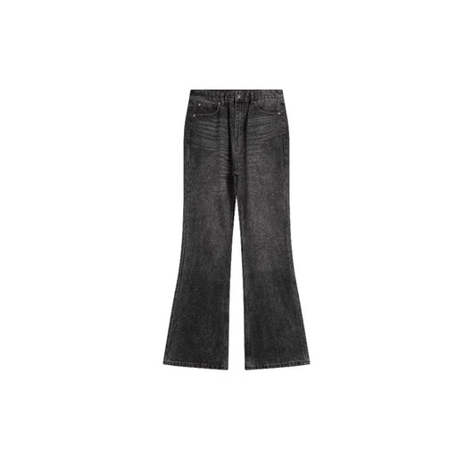 Jeans Negros Delavados Acampanados para Hombre - Image 5