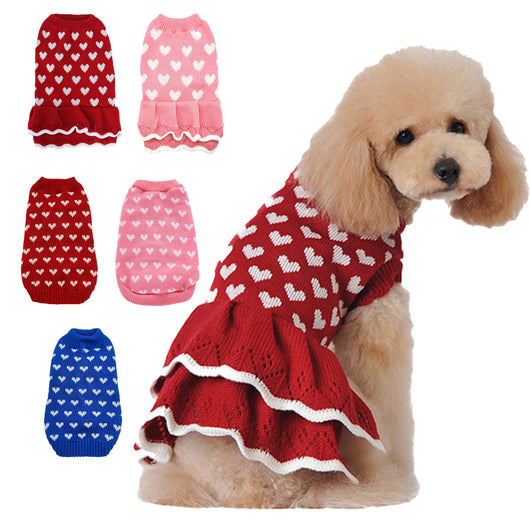 Suéter Cálido para Perro Diseño Amor Rojo Otoño Invierno - Image 30