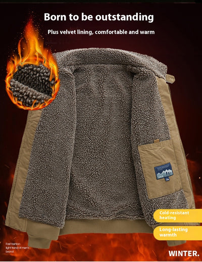 Overol Casual Holgado de Algodón Grueso Forrado en Fleece para Tallas Grandes - Image 12