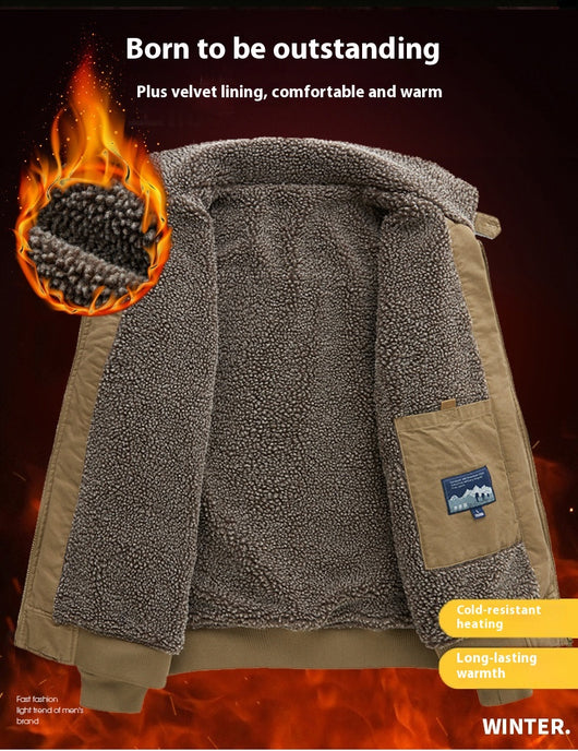 Overol Casual Holgado de Algodón Grueso Forrado en Fleece para Tallas Grandes - Image 12