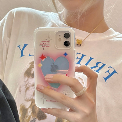 Funda para Celular con Diseño de Corazón Láser Iridiscente - Image 2