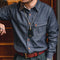 Camisa Vaquera Madden Estilo Retro Americano para Trabajo