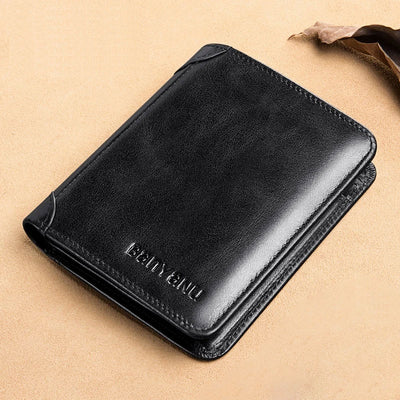 Billetera Vertical Tri-fold de Cuero Mate para Hombre - Image 29