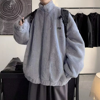 Abrigo Casual Holgado para Hombre Otoño Invierno con Forro Polar Acolchado - Image 4
