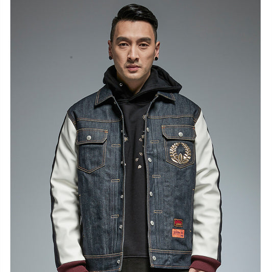 Camisa de Algodón Bordada Swordsman Denim Yokosuka