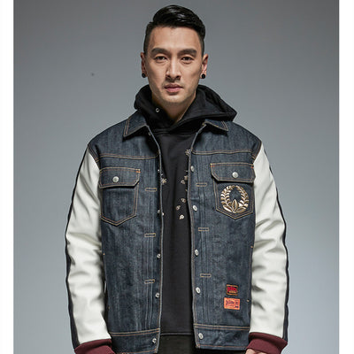 Camisa de Algodón Bordada Swordsman Denim Yokosuka