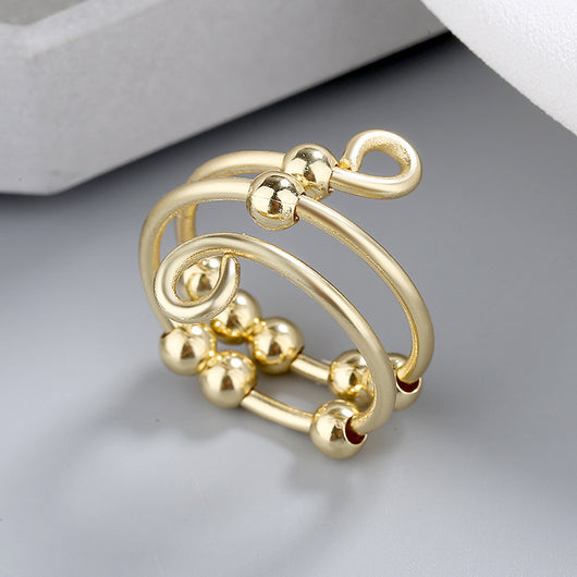 Anillo Antiestrés Doble Capa Ajustable con Retención de Color - Image 4