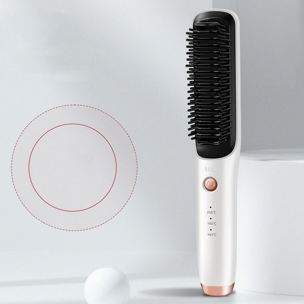 Plancha y Rizador de Cabello Inalámbrico 2 en 1 con Tecnología Dual