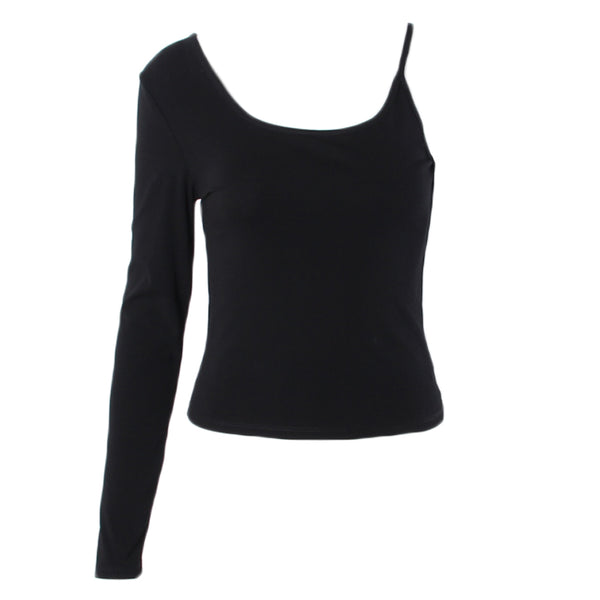 Blusa Irregular de Dos Piezas en Colores Sólidos - Ajuste Slim Versátil