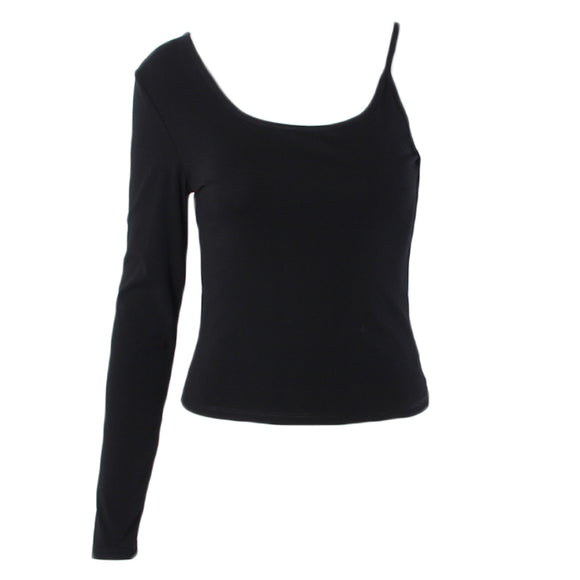 Blusa Irregular de Dos Piezas en Colores Sólidos - Ajuste Slim Versátil