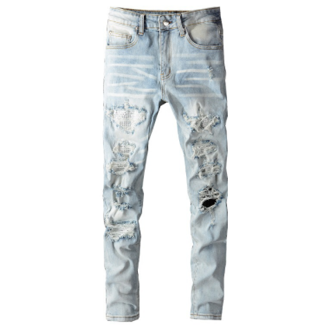 Jeans Skinny Ajustados con Algodón Elástico y Efecto Desgastado - Image 2