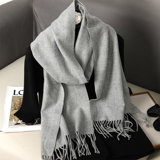 Pashmina Cálida de Color Sólido para Mujer - Chal Suave Estilo Cashmere - Image 47