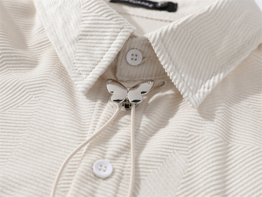Camisa Suelta de Bolsillos y Color Sólido para Hombre - Image 20