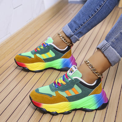 Zapatos Deportivos para Mujer con Plataforma Gruesa y Cordones Frontales - Image 5