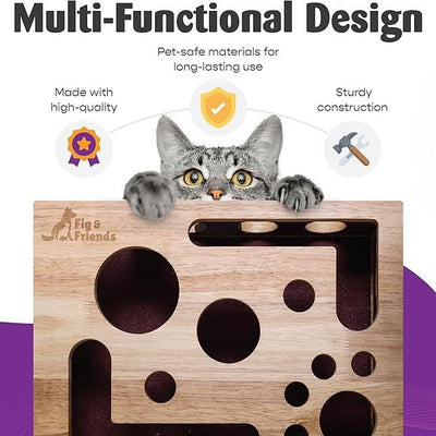 Juguete Laberinto de Madera Maciza para Gatos - Entretenimiento Interactivo - Image 5