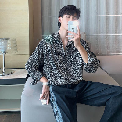 Camisa Estampada con Volantes Manga Larga para Hombre - Image 9