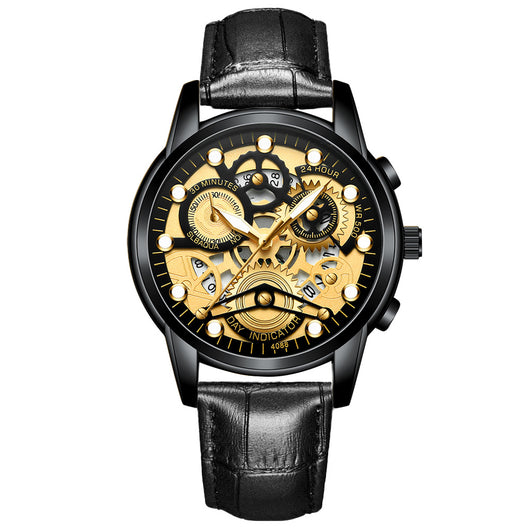 Reloj de Cuarzo Hueco para Hombre - Diseño Fashion Negro - Image 24