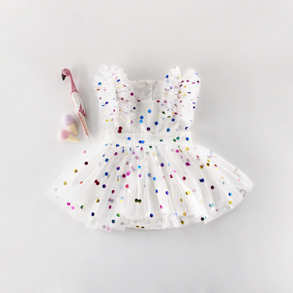 Enterizo para Bebé Niña Cien Días - Malla de Algodón con Estampado Caliente