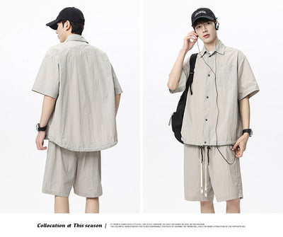 Conjunto de Dos Piezas: Shorts y Camisa Suelta de Cáñamo Transpirable - Image 21