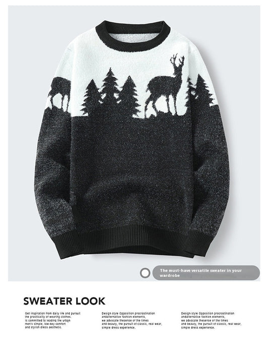 Suéter Pullover Hombre Cuello Redondo Jacquard - Image 19