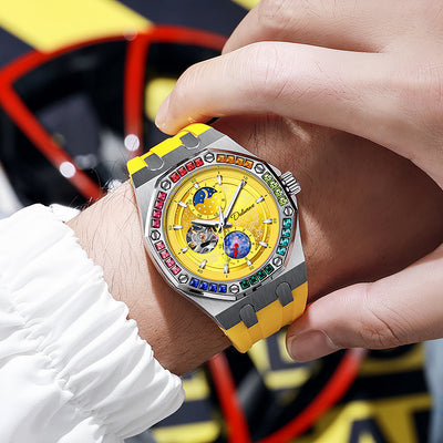 Reloj Mecánico Luminoso Impermeable Hombre - Serie Cielo Estrellado - Image 10