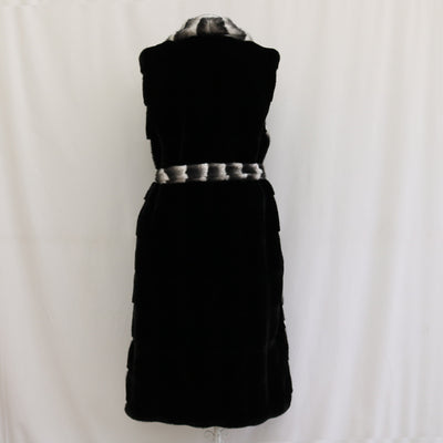 Chaleco Talla Grande con Solapa Ancha y Estampado Cebra - Image 3
