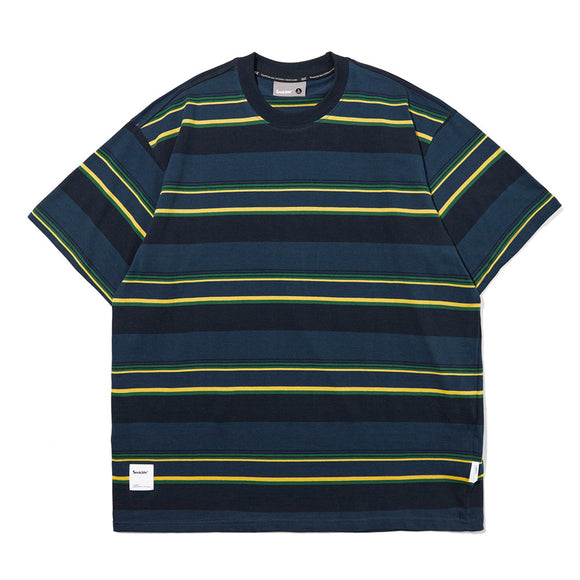 Camiseta Hombre Rayas Cuello Redondo Corte Relajado Estilo Retro