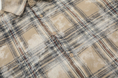 Camisa Cuadros Estilo Retro Americano con Estampado Vintage - Image 15