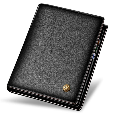 Cartera Vertical de Cuero Genuino - Diseño Ejecutivo Coreano - Image 8