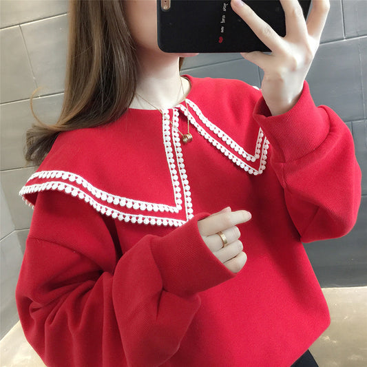 Blusa de Cuello Bebé con Mangas Largas - Tendencia Viral