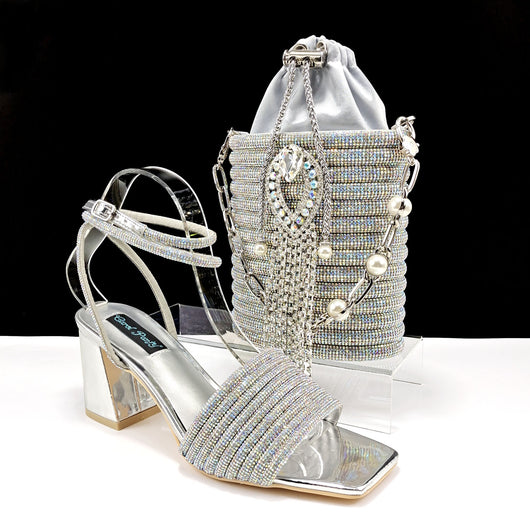 Tacones Cuadrados Gruesos 8cm con Bolso Coordinado - Conjunto Completo - Image 10