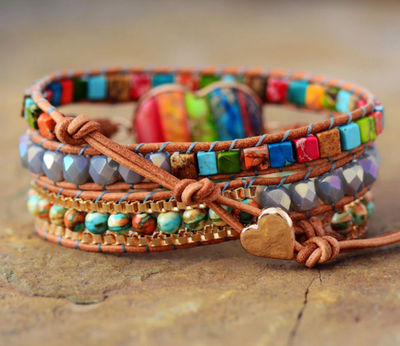Pulsera Tejida a Mano en Piedra Imperial Natural - Image 10