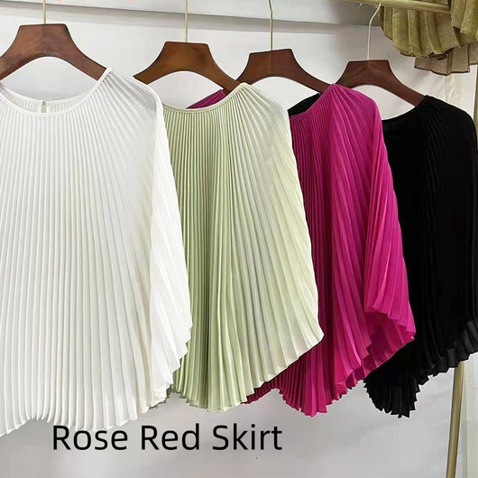 Blusa Elegante con Mangas Murciélago y Pliegues en Chifón - Image 10