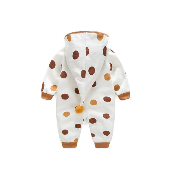 Body Gatero de Algodón Estampado con Capucha para Bebé