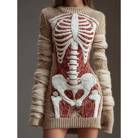 Falda Hip Estampado Digital Calavera Skull para Mujer - Image 6