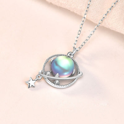 Collar de Plata Esterlina 925 Planeta de Sueños para Mujer - Image 9