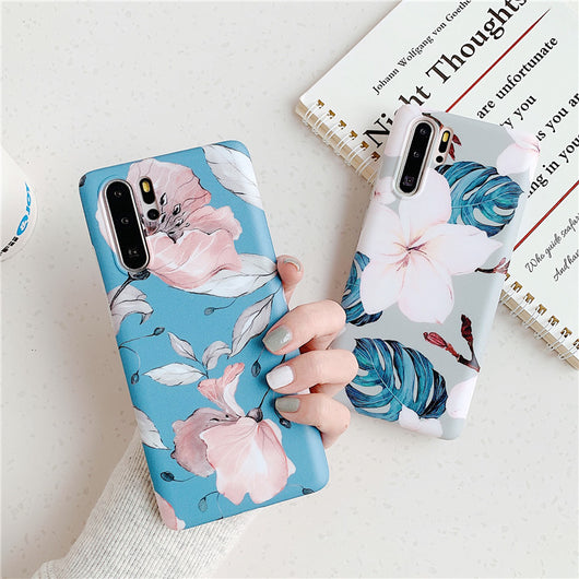 Funda para celular con hojas florales esmeriladas - Image 8