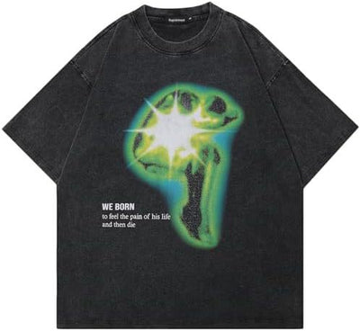 Playera Acolchada Retro Hip Hop Casual Manga Corta para Hombre - Image 25